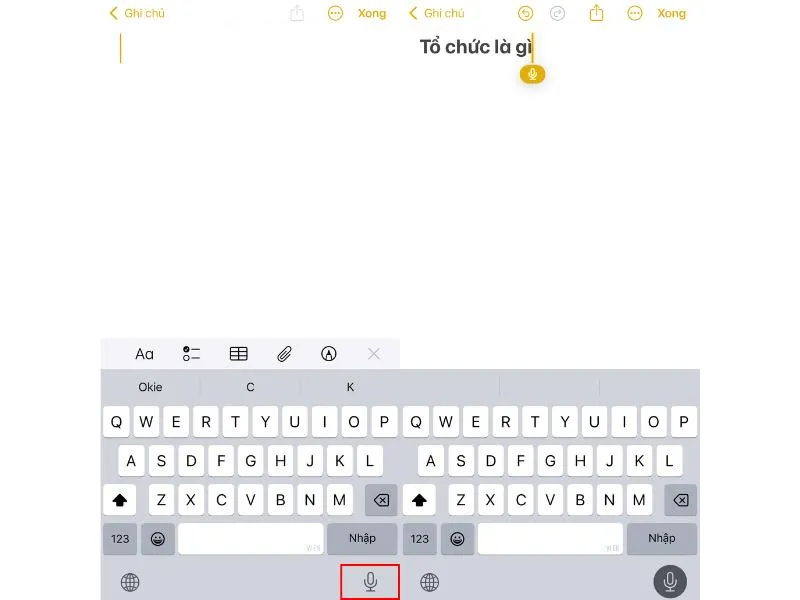 Ghi âm và chèn trực tiếp đoạn ghi âm vào ghi chú 